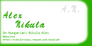 alex nikula business card